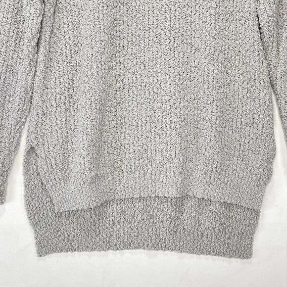 Women Sweater XL Cozy Knit Pullover Gray Crew Neck Chic - Picture 10 of 11